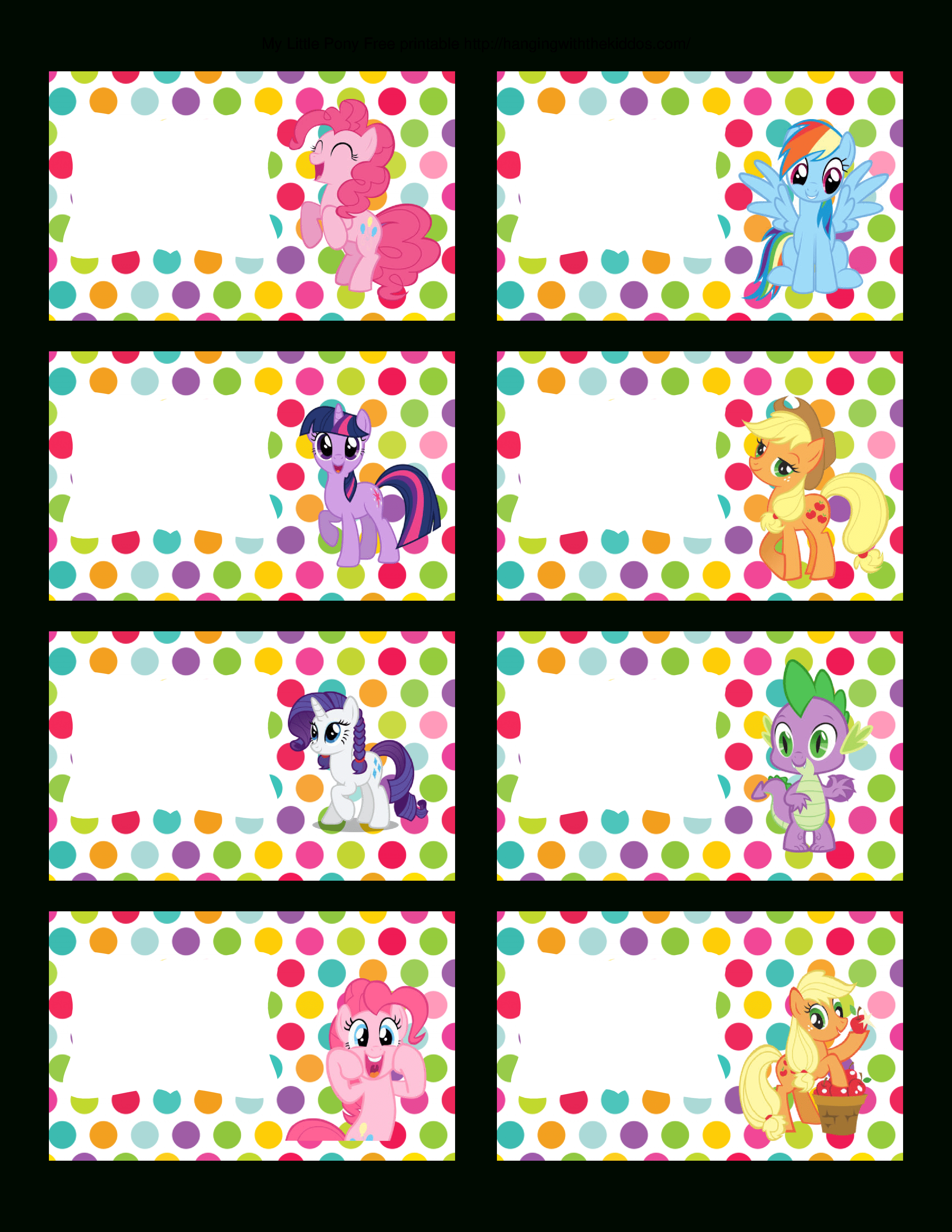 Super Cute Collection Of Free My Little Pony Party Printables. This - Free Printable My Little Pony Cupcake Toppers