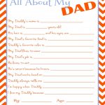 Super Cute Questionnaire For Father's Day. | Craft Ideas | Father's   Free Printable Dad Questionnaire