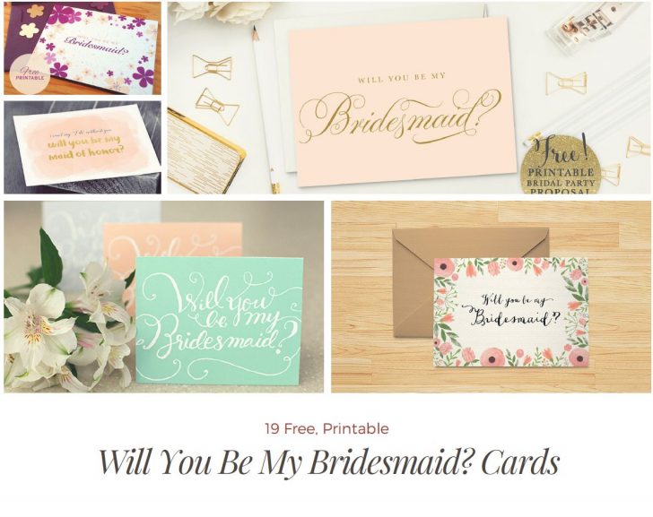 Free Printable Will You Be My Maid Of Honor Card