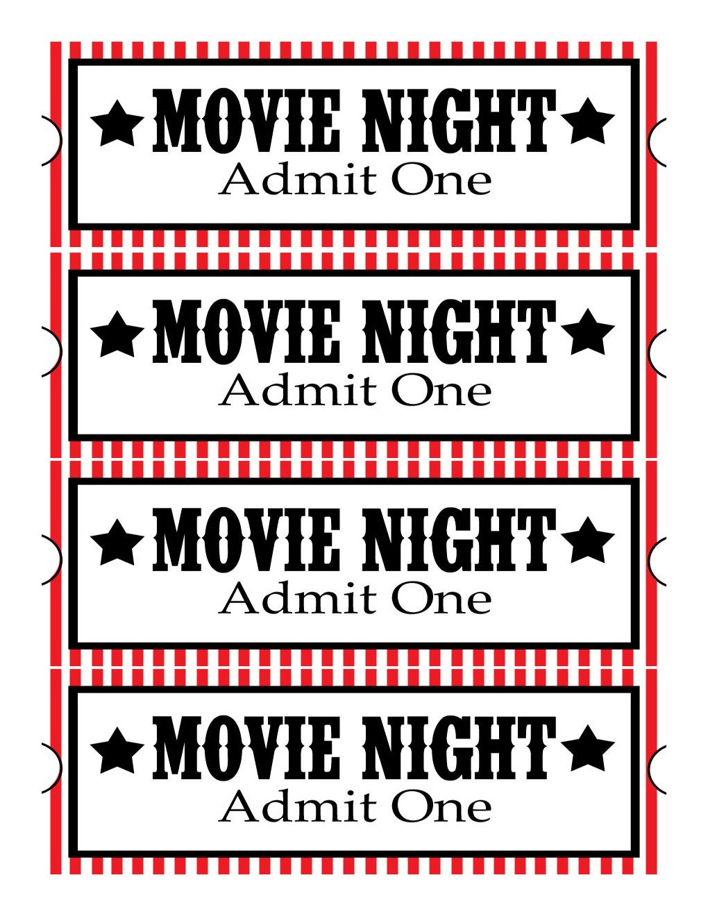 Sweet Daisy Designs: Free Printables: Home Movie Theatre Night Diy