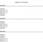 Table Of Contents Template | Table Of Contents Template Free   Free Printable Table Of Contents Template