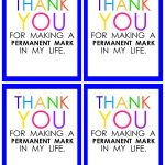 Teacher Appreciation Marker Gift Tag (Free Printable   Free Printable Teacher Appreciation Gift Tags