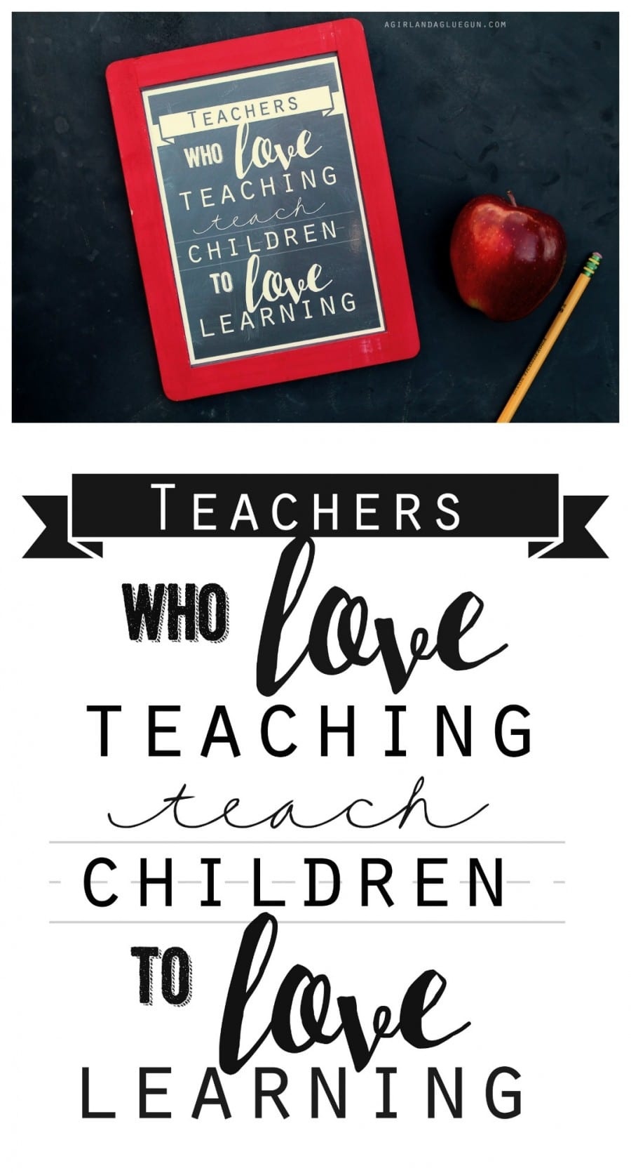 Teacher Quote Free Printable! - A Girl And A Glue Gun - Free Printable Quotes For Teachers