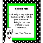 Teaching Heart Blog | From A Mom With A Teaching Heart On Feedspot   Free Printable Halloween Homework Pass