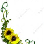Templates: Sunflowers Wedding Invitation Template   Stock   Free Printable Sunflower Wedding Invitation Templates