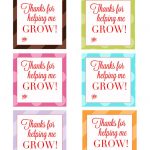 Thank You For Helping Me Grow" Free Printable Tags   Leah With Love   Free Printable Lifesaver Tags