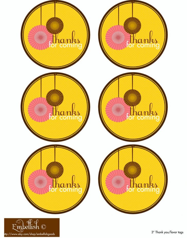 Thank You For Coming Free Printable Tags