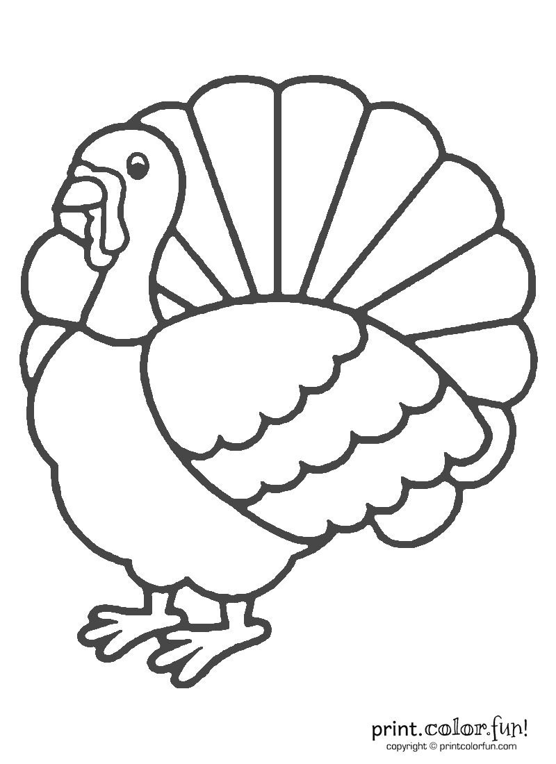 Thanksgiving Turkey Coloring | Print. Color. Fun! Free Printables - Free Printable Turkey