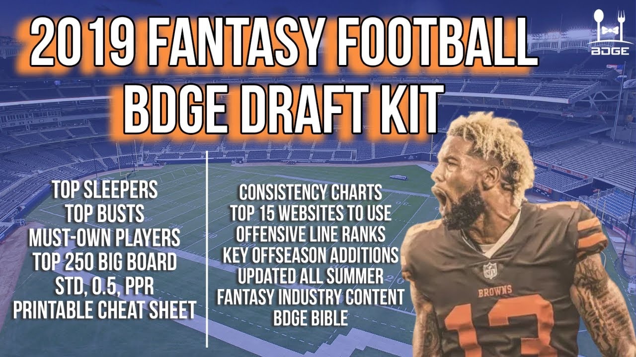 The 2019 Bdge Fantasy Football Draft Kit - Youtube - Free Fantasy Football Draft Kit Printable