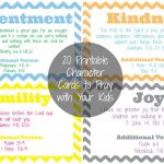 The Busy Mom's Guide To Teaching Character   The Purposeful Mom   Free Printable Virtues Cards