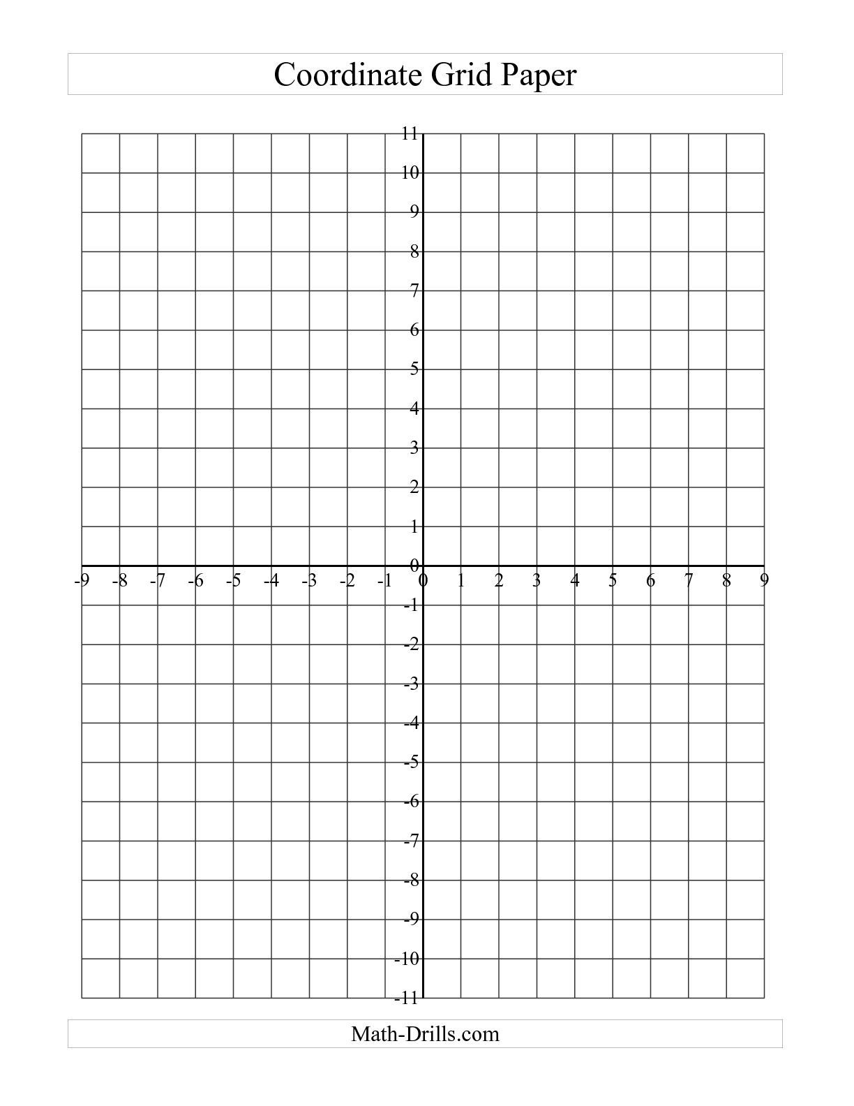 The Coordinate Grid Paper (Large Grid) (A) Math Worksheet From The - Free Printable Christmas Coordinate Graphing Worksheets