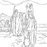 The Expulsion Of Hagar And Ishmael Coloring Page From Abraham   Free Printable Bible Characters Coloring Pages