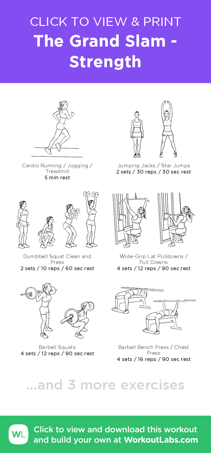 The Grand Slam: Strength Tennis Workout – Click To View And Print - Free Printable Workout Plans