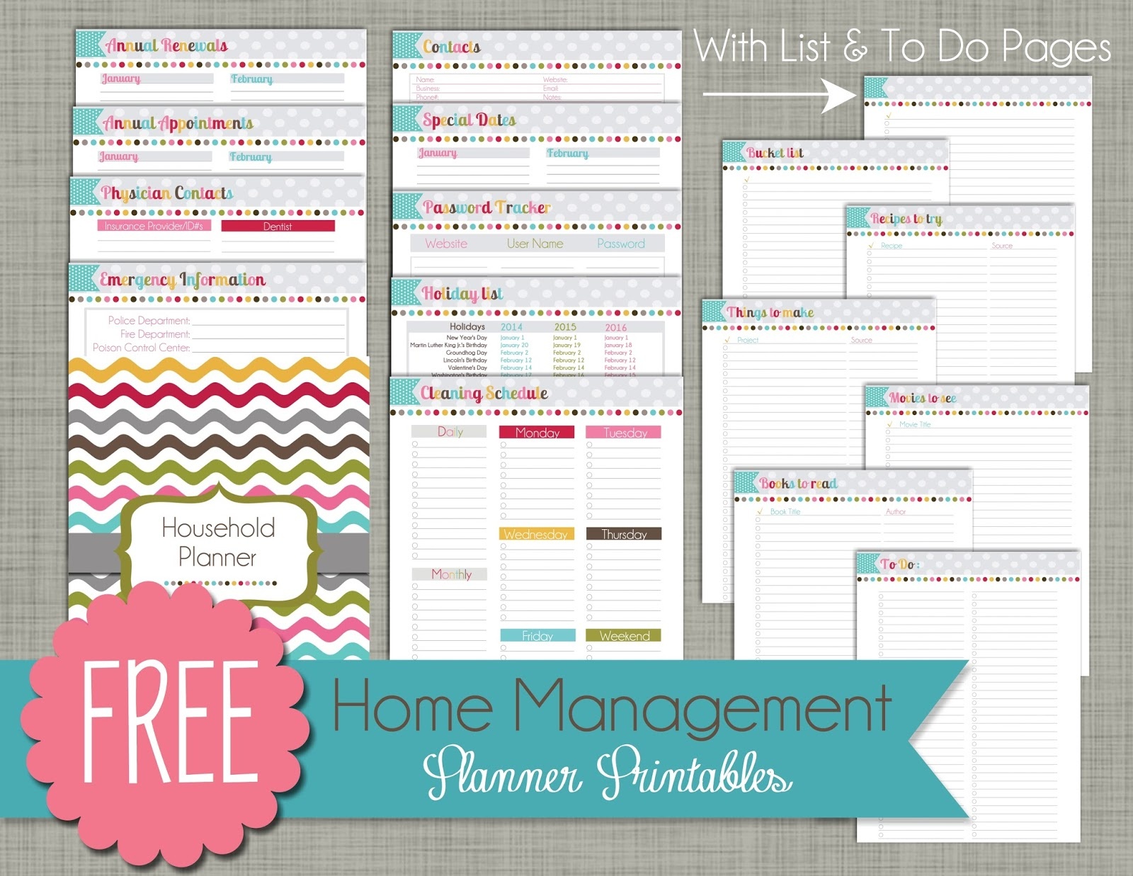 The Polka Dot Posie: How To Print &amp;amp; Assemble Our Small Planner Pages - Mini Binder Free Printables