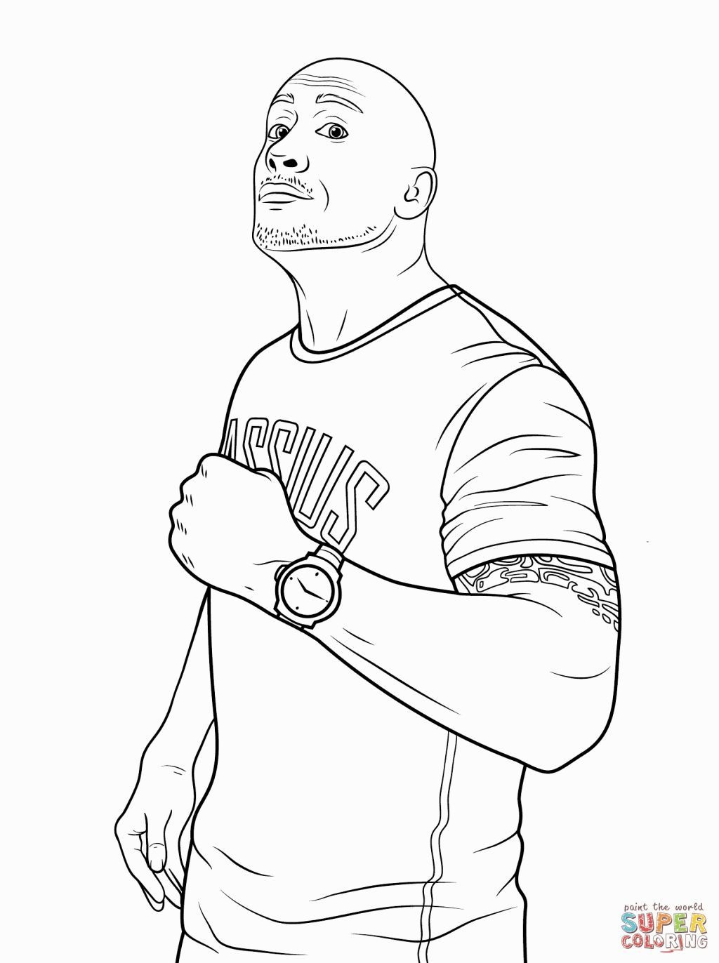 The Rock Coloring Pages | Coloring Pages | Wwe Coloring Pages - Wwe Colouring Pages Free Printable