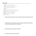 The Stem And Leaf Plot Questions With Data Counts Of About 50 (A   Free Printable Statistics Worksheets