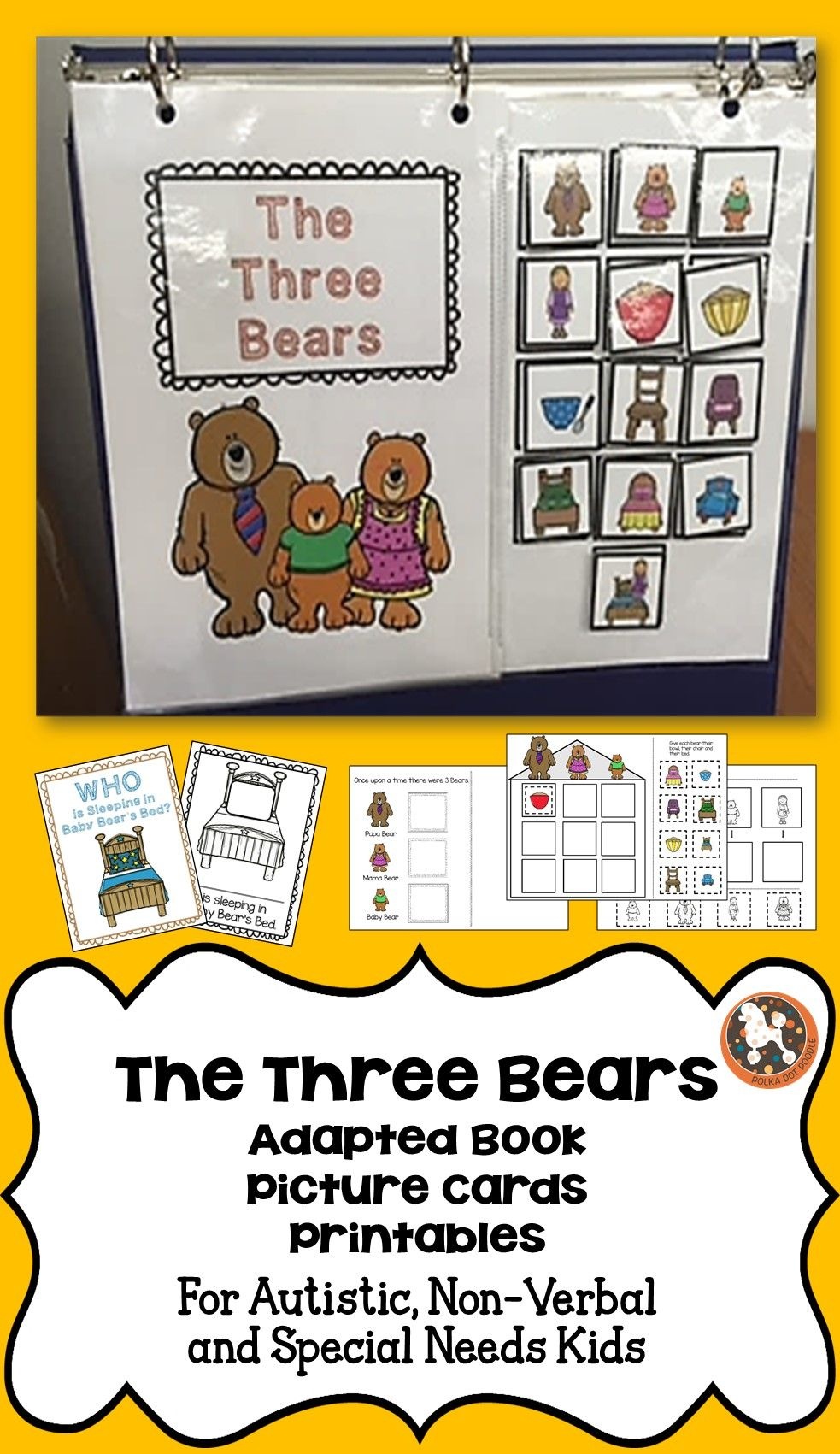 The Three Bears Adapted Book And Learning Activities | The Three - Free Adapted Books Printable