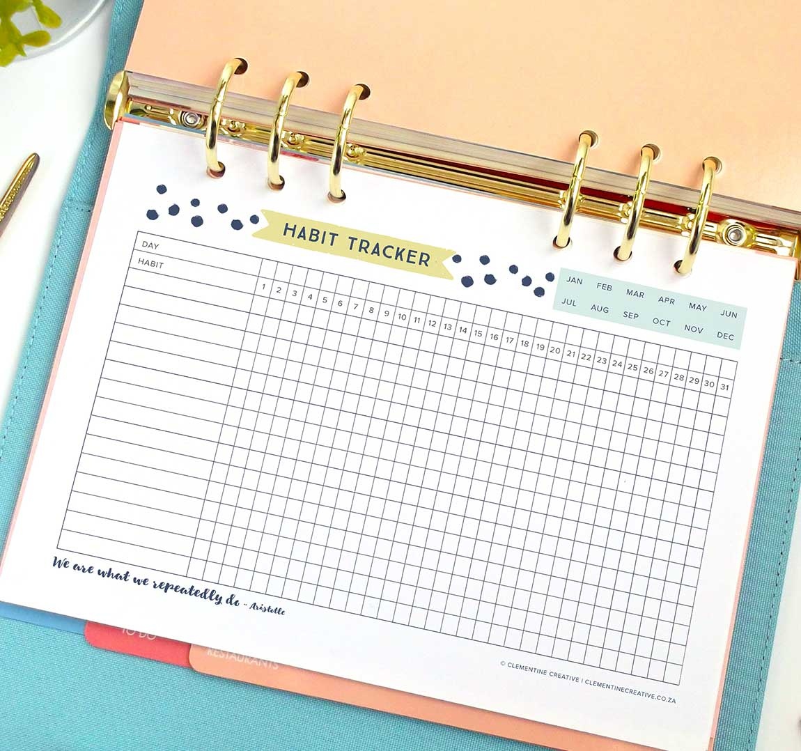 This Free Printable Habit Tracker Will Help You Reach Your Goals - Free Printable Habit Tracker