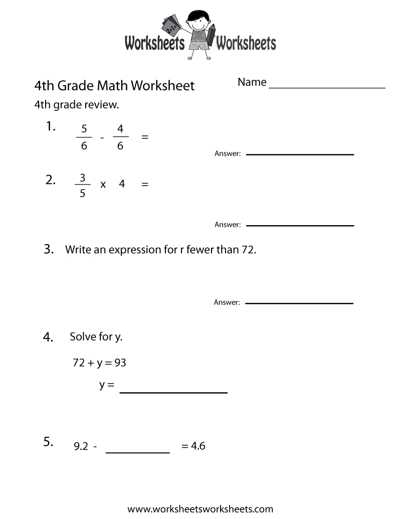This Is A Link To Some Great Worksheets You Could Use For Morning - Free Printable 4Th Grade Morning Work
