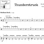 Thunderstruck – Acdc – Drum Sheet Music – Onlinedrummer   Sheet Music Online Free Printable