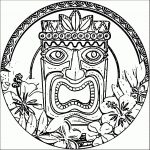 Tiki Coloring Page   Coloring Pages For Kids And For Adults   Tiki Coloring Pages Free Printables
