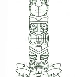 Tiki Tribal Pole Coloring Page | Free Printable Coloring Pages   Tiki Coloring Pages Free Printables