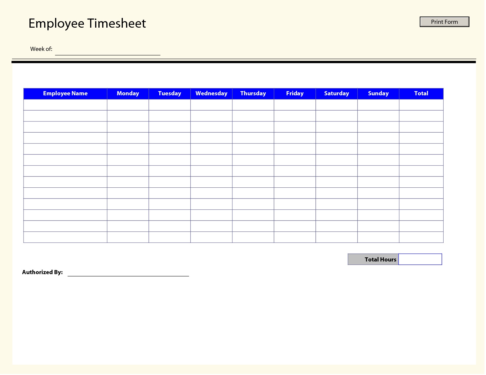 Timesheet Template Free Printable | Rota Template - Free Printable Time Cards