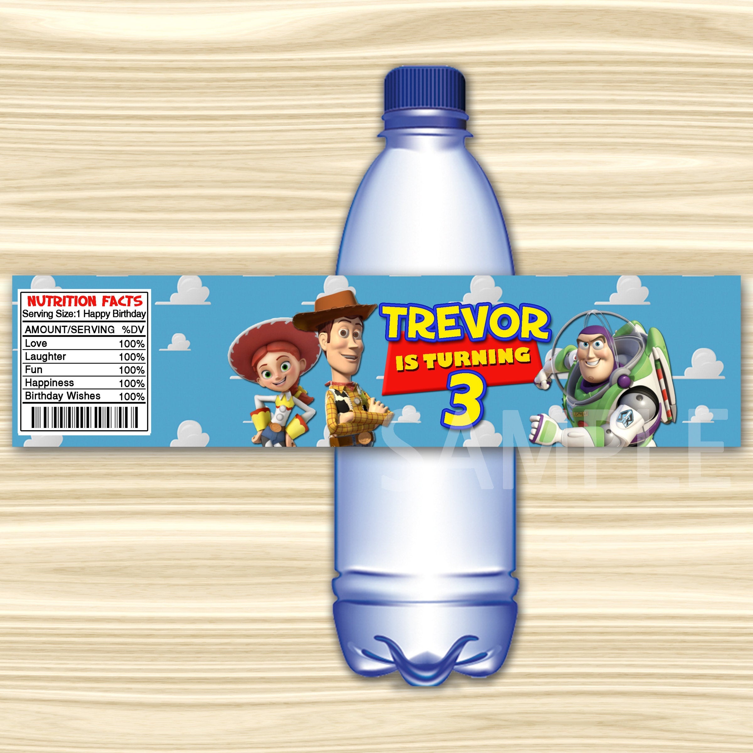 Toy Story Bottle Label.toy Story Water Label. Diy Toy Story | Etsy - Free Printable Toy Story Water Bottle Labels