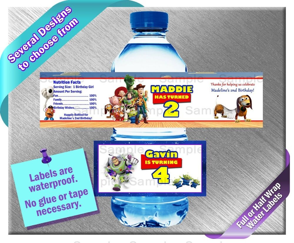 Toy Story Buzz Lightyear ~ Water Bottle Labels ~ Birthday Party Baby - Free Printable Toy Story Water Bottle Labels
