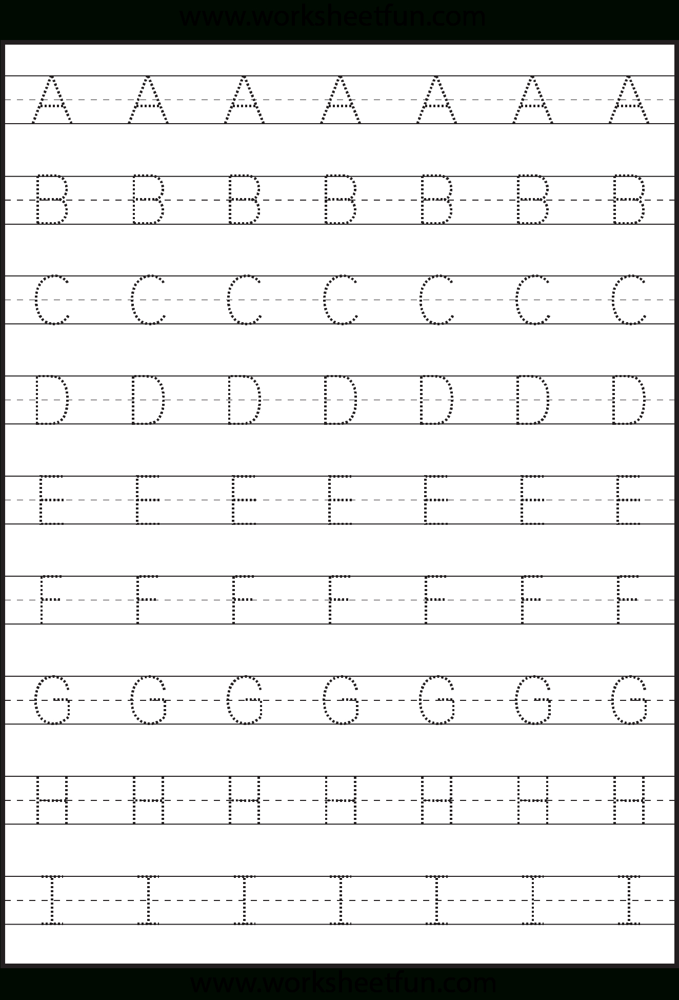Tracing – Uppercase Letters – Capital Letters – 3 Worksheets / Free - Free Printable Tracing Letters
