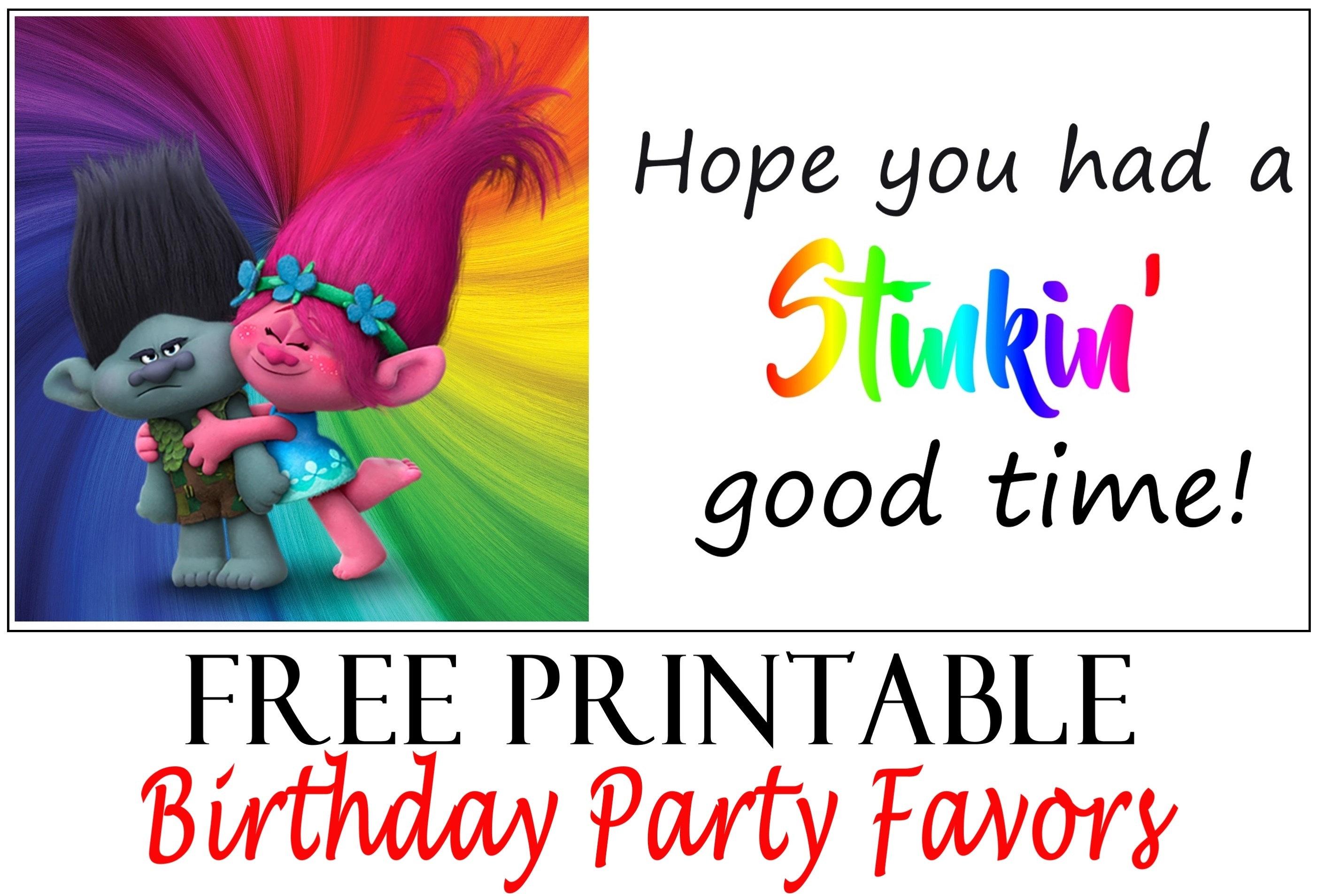 Trolls Birthday Party Printable Tags - Printables 4 Mom - Free Trolls Printables