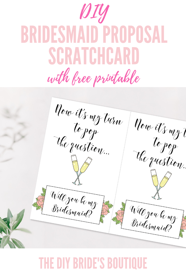 Trying To Decide On A Unique Way To Propose To Your Bridesmaids? Diy - Free Printable Bridesmaid Proposal