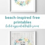 Turquoise Watercolor Beach Printable Art | Printables!! | Beach   Free Coastal Printables