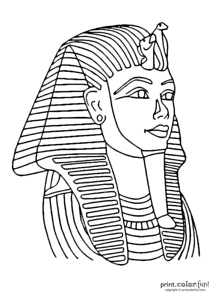 Tutankhamun Mask | Print. Color. Fun! Free Printables, Coloring - Free ...