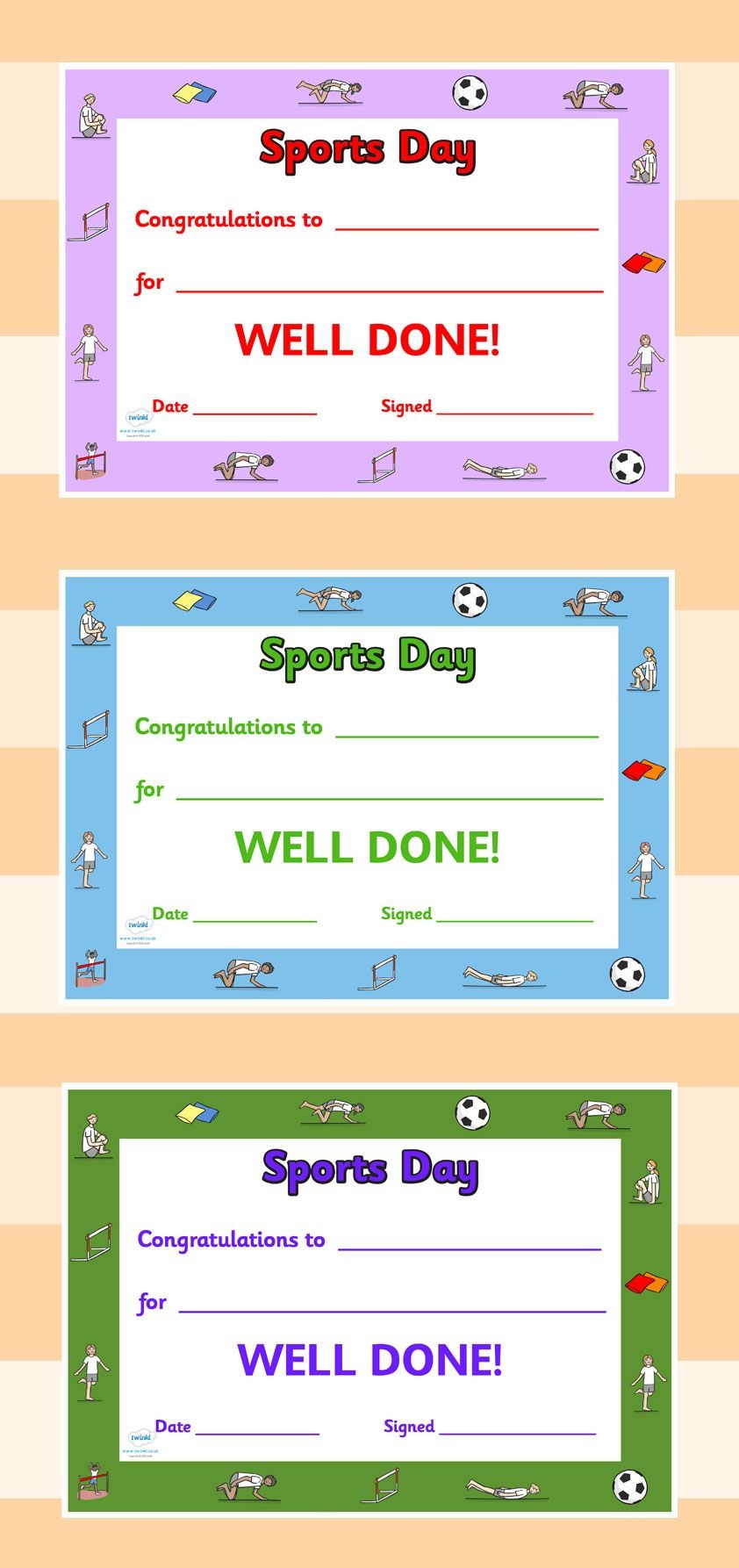 Free Printable Sports Day Certificates Free Printable