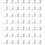 Two Digit (A) Combined Addition And Subtraction Worksheet | Addition   Free Printable Two Digit Addition Worksheets