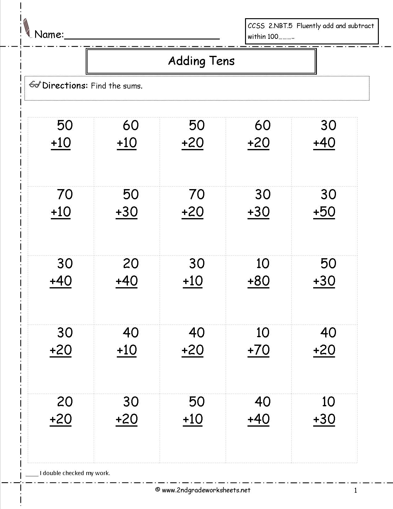 Two Digit Addition Worksheets - Free Printable Picture Addition Worksheets