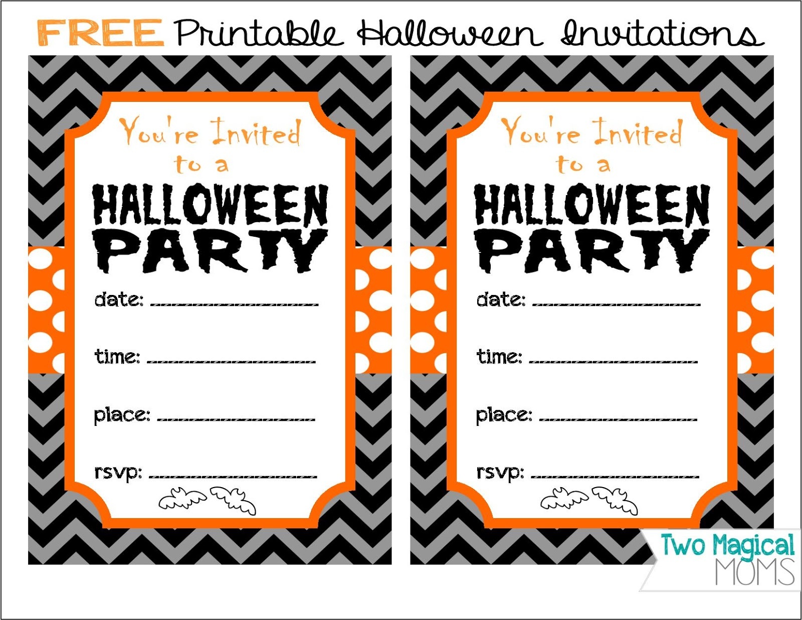 Two Magical Moms: Free Printable Halloween Invitations - Free Printable Halloween Invitations