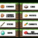 Ultimate Minecraft Party Printable Food Labels   Mixedstew   Free Minecraft Party Printables