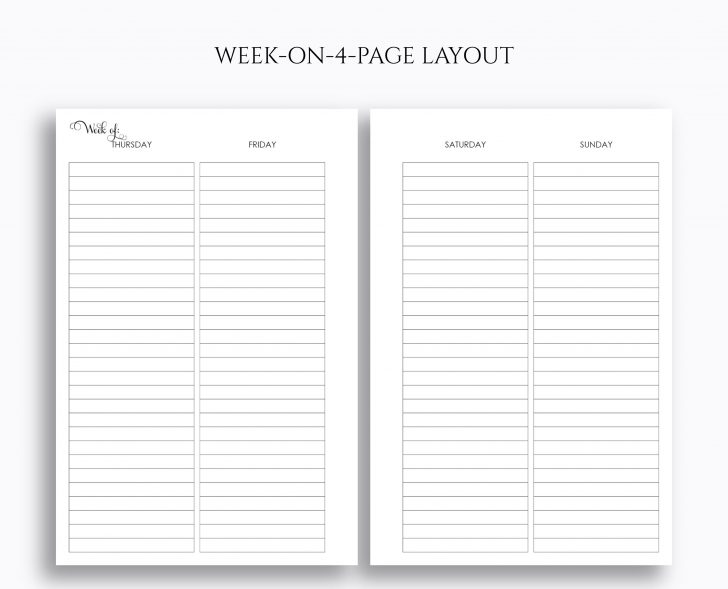 Undated Vertical Weekly Lined Columns Mini Happy Planner Printable 2 ...