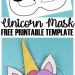 Unicorn Face Masks With Free Printable Templates   Simple Mom Project   Free Printable Unicorn Mask