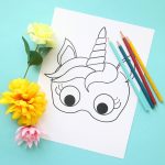 Unicorn Masks To Print And Color {Free Printable}   It's Always Autumn   Free Printable Unicorn Mask