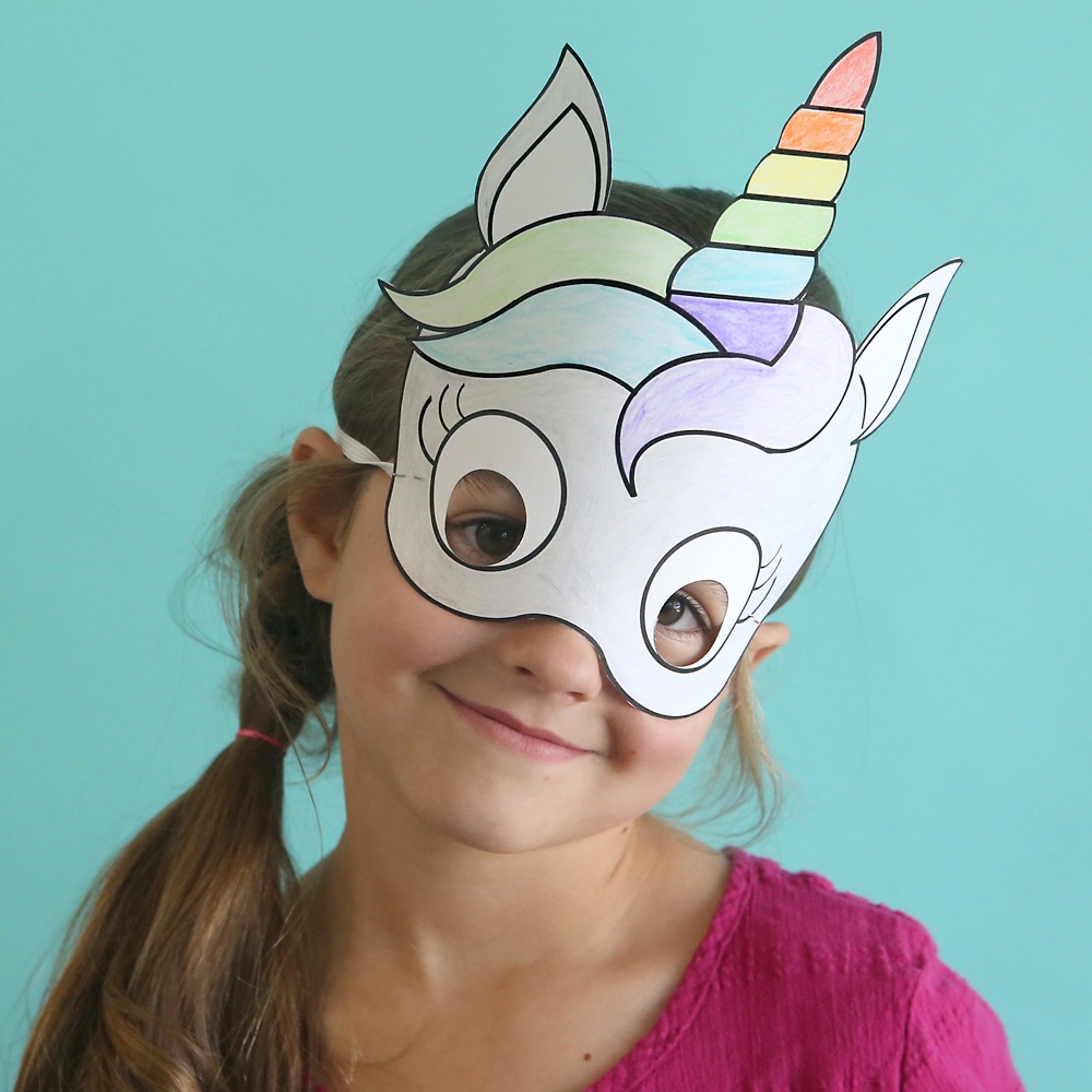 Unicorn Masks To Print And Color {Free Printable} - It&amp;#039;s Always Autumn - Free Printable Unicorn Mask