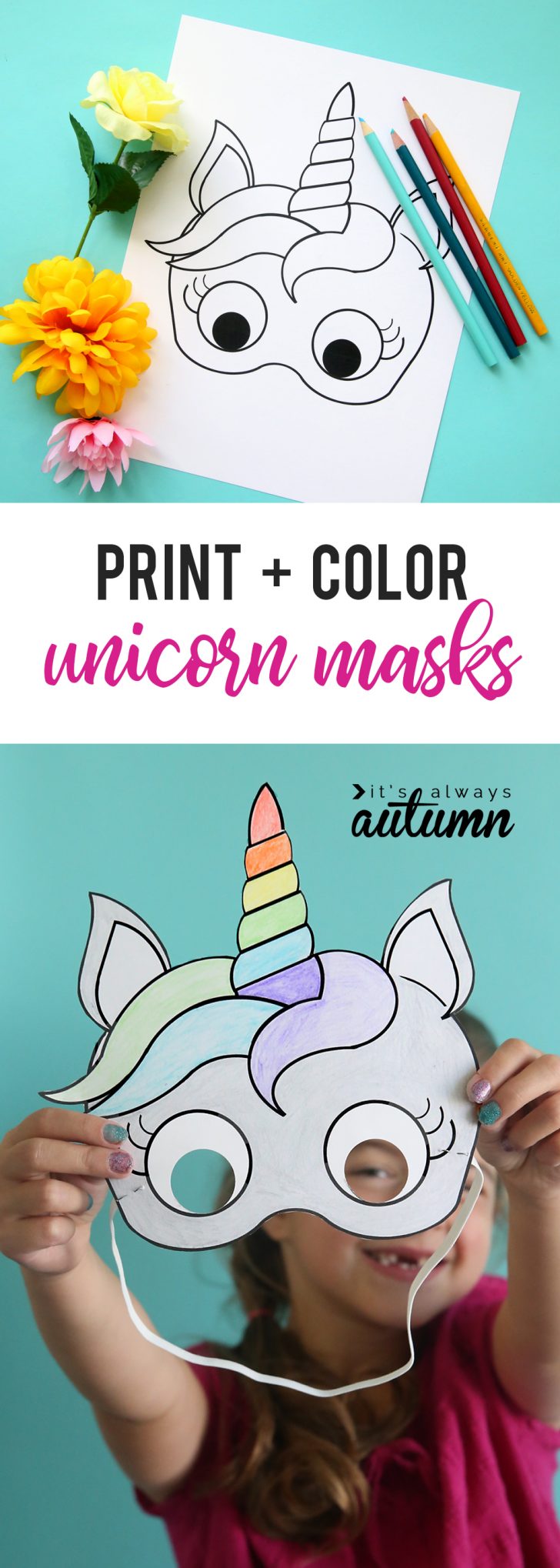 Free Printable Unicorn Mask