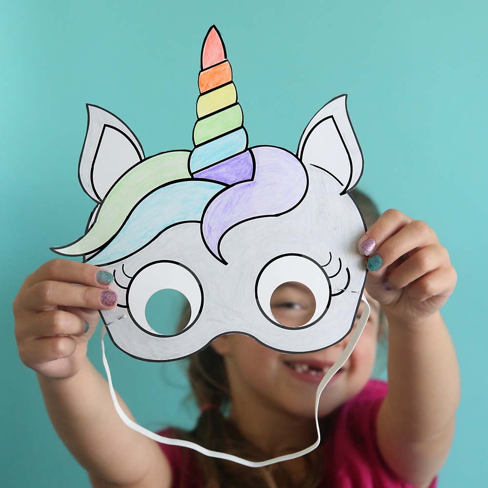 Unicorn Masks To Print And Color {Free Printable} - It&amp;#039;s Always Autumn - Free Printable Unicorn Mask