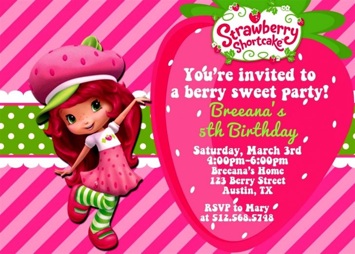 Strawberry Shortcake Birthday Cards Free Printable