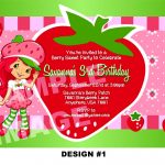 Unique Of Strawberry Shortcake Birthday Invitations Free Printable   Strawberry Shortcake Birthday Cards Free Printable
