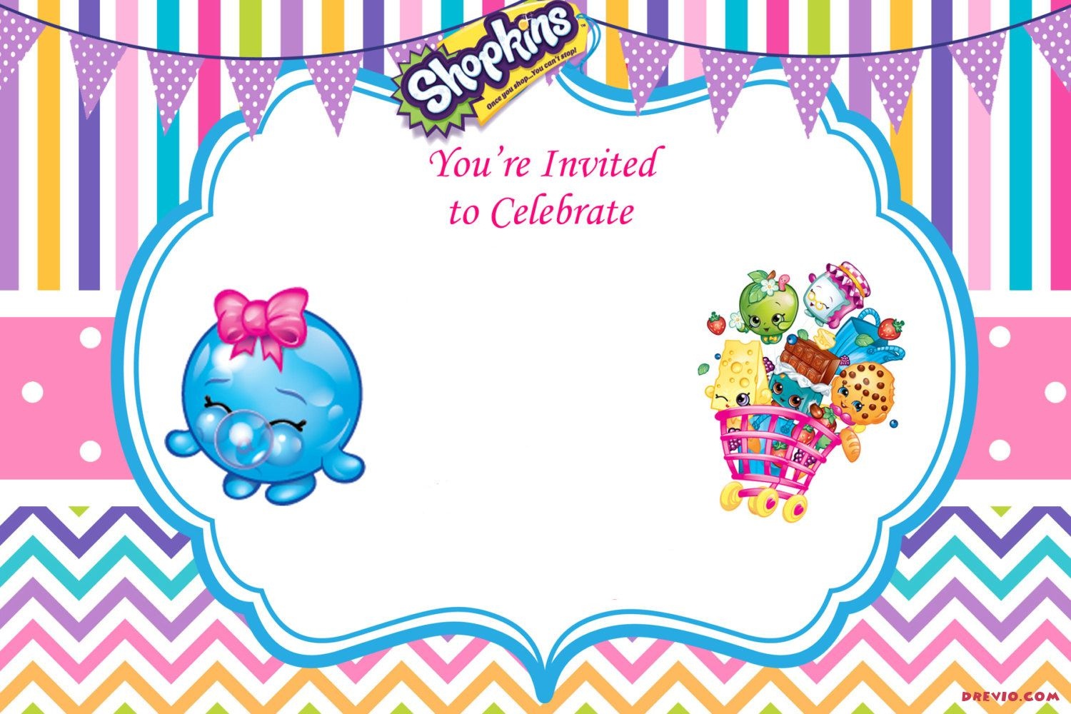 Updated - Free Printable Shopkins Birthday Invitation | Event - Free Printable Shopkins Birthday Invitations