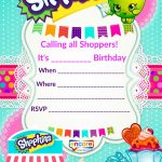 Updated   Free Printable Shopkins Birthday Invitation Template   Free Shopkins Party Printables