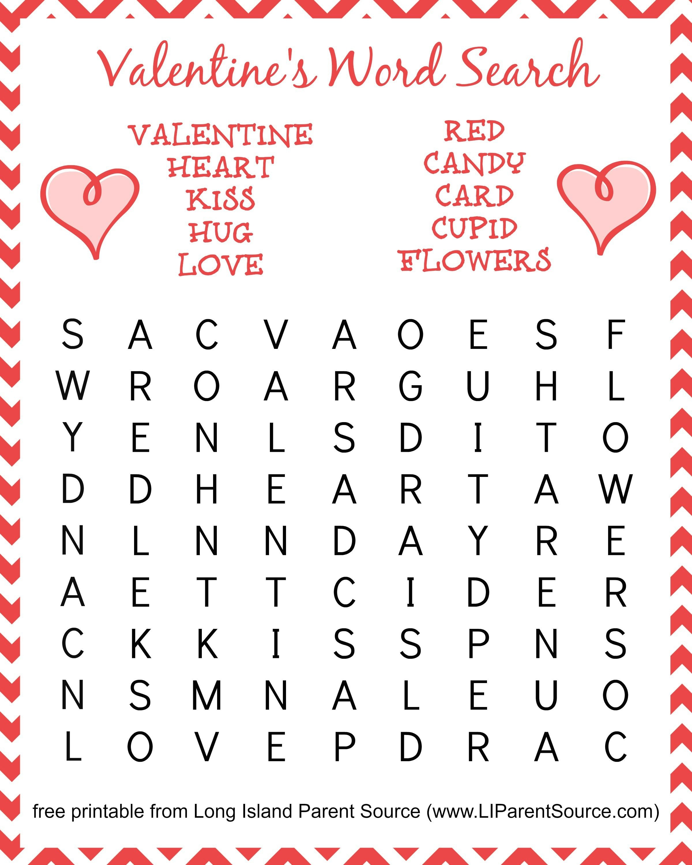 Valentine&amp;#039;s Day Free Printable Word Search | Crafts For Kids - Free Printable Valentine Word Search For Adults